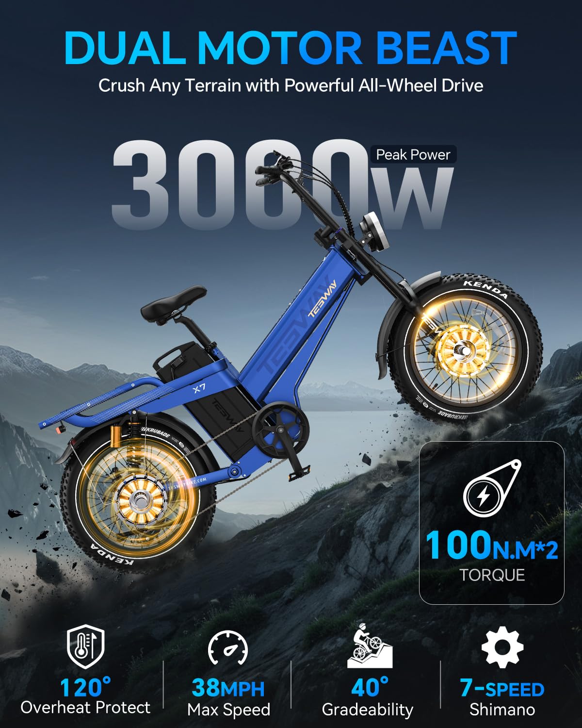 TESWAY X7 AWD Dual-Motor E-Bike | Canada