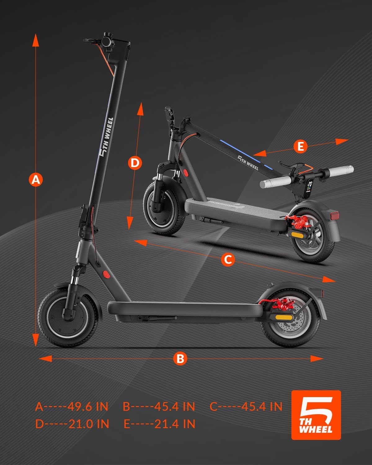 5TH WHEEL V48Pro Electric Scooter – 800W Hub Motor, 32 km Range (Canada)
