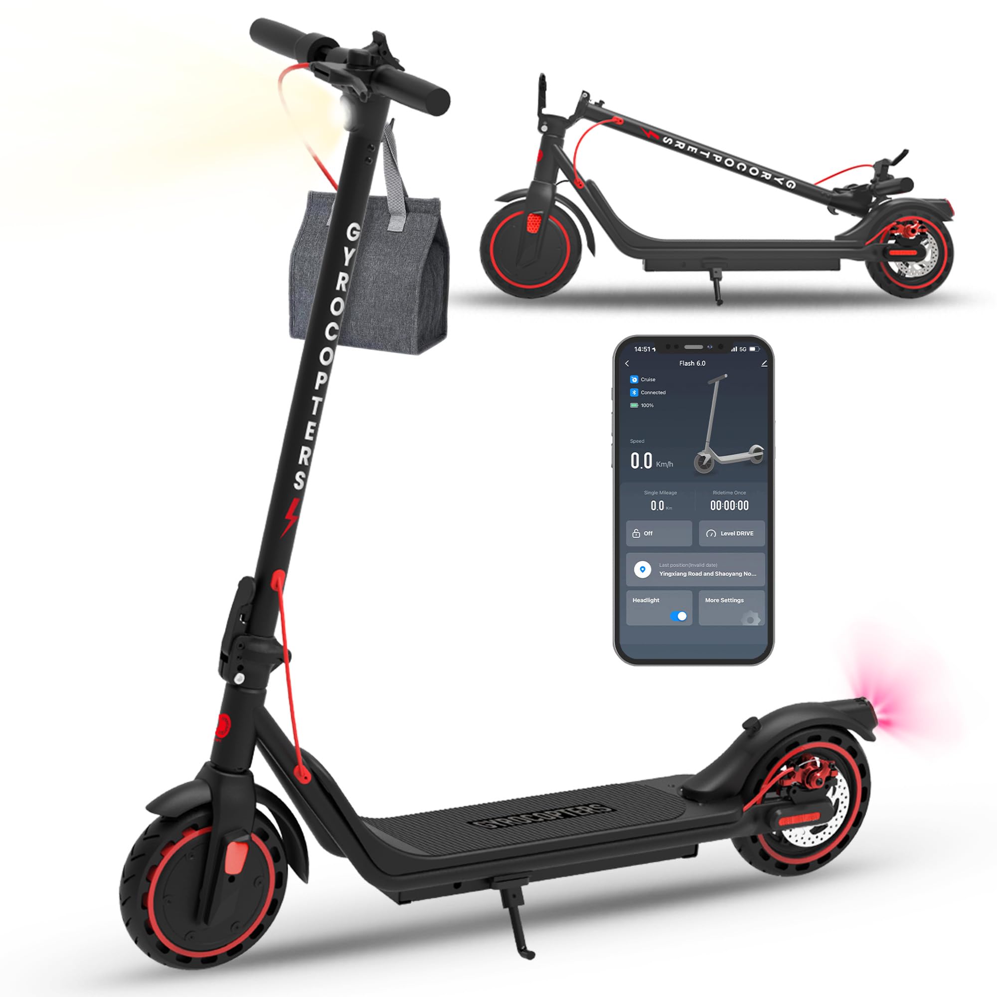 Gyrocopters Flash 6.0 Electric Scooter Canada – 30 km Range