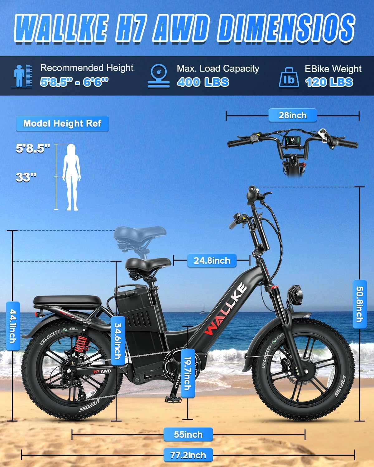 Bicicleta eléctrica Wallke H7 Step-Thru Canadá