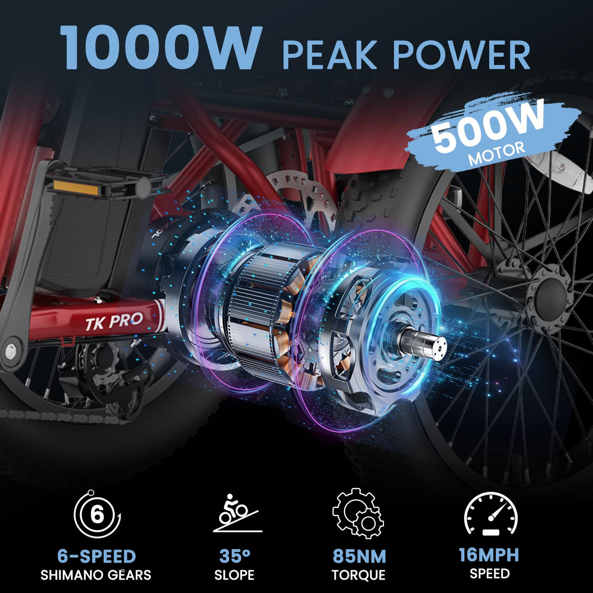 Mooncool TK1 Triciclo Eléctrico - El Mejor en Canadá