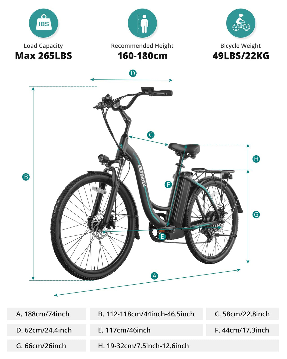 Gotrax EBE6 Electric Bike – 500W Commuter E-Bike with 80 km Range (Canada)