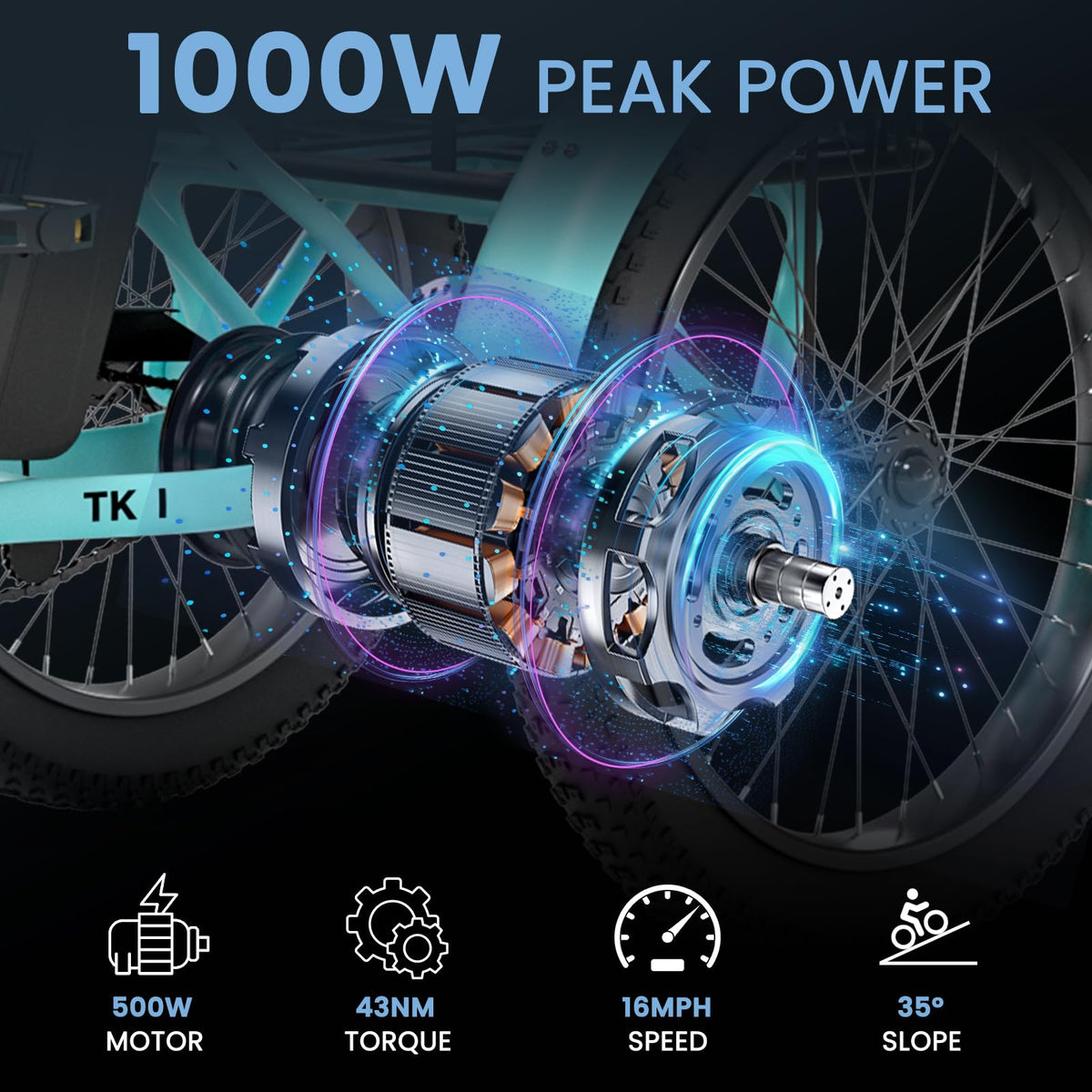 Mooncool TK1 Triciclo Eléctrico - El Mejor en Canadá