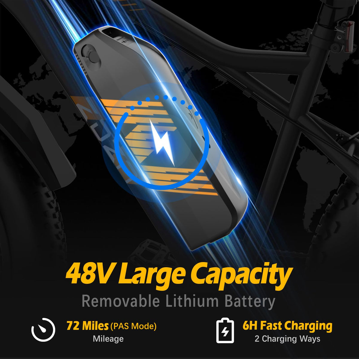 ZDZA ZA01 1500W Fat Tire Electric Mountain Bike – 48V 14.5Ah | Fast Shipping in Canada | UL Certified