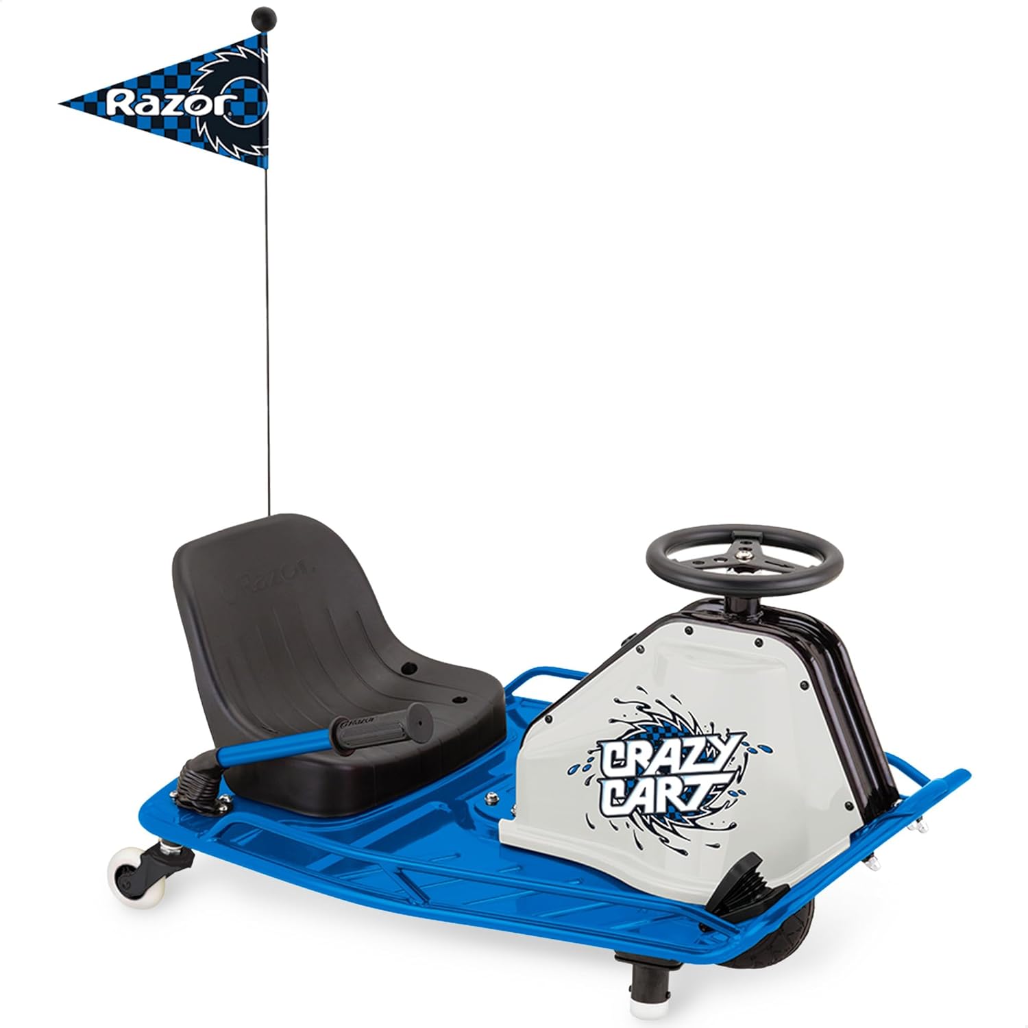 Razor Crazy Cart Canada black front three-quarter view