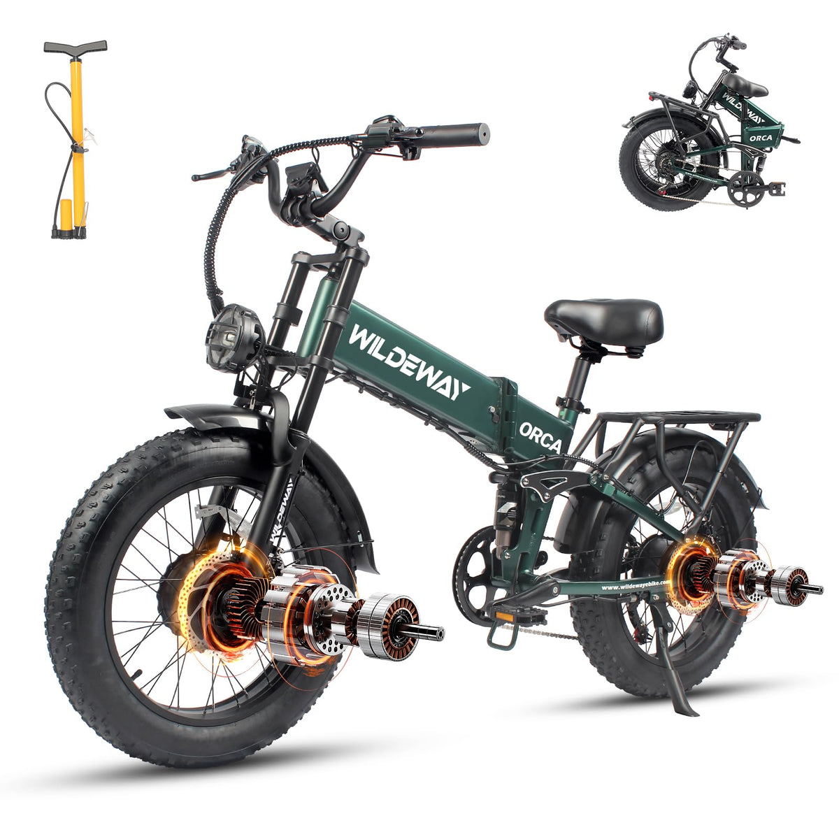 SummitX 1000W Folding E-Bike - Long Range 250km