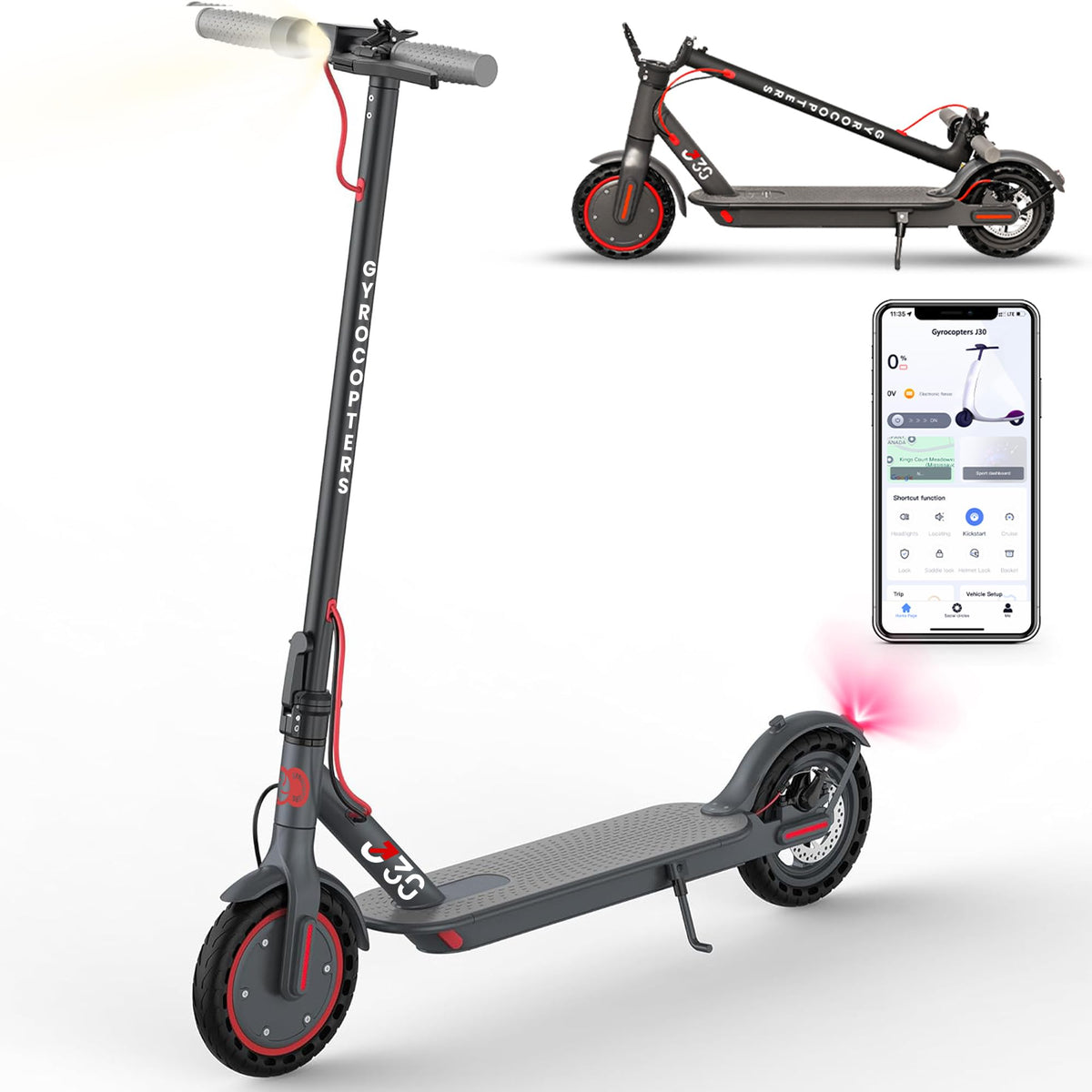 Gyrocopters J30 Electric Scooter – Foldable Commuter Ride Canada