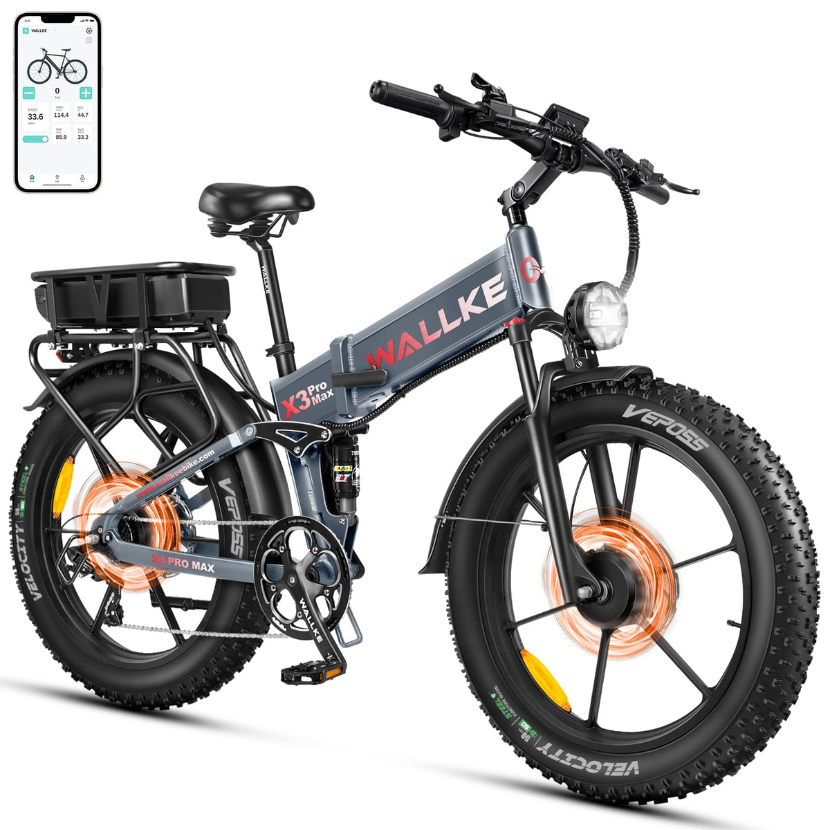 Wallke X3 Max folding fat tire electric bike Canada image