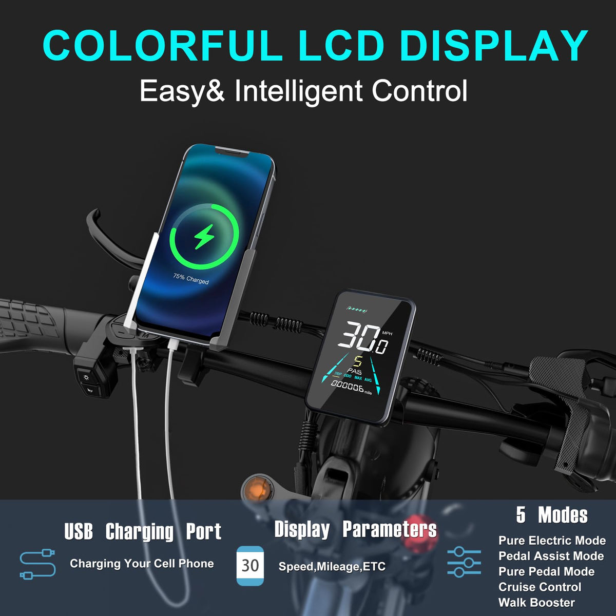 BIGUODIR 2000W Dual Motor Fat Tire E-Bike Canada