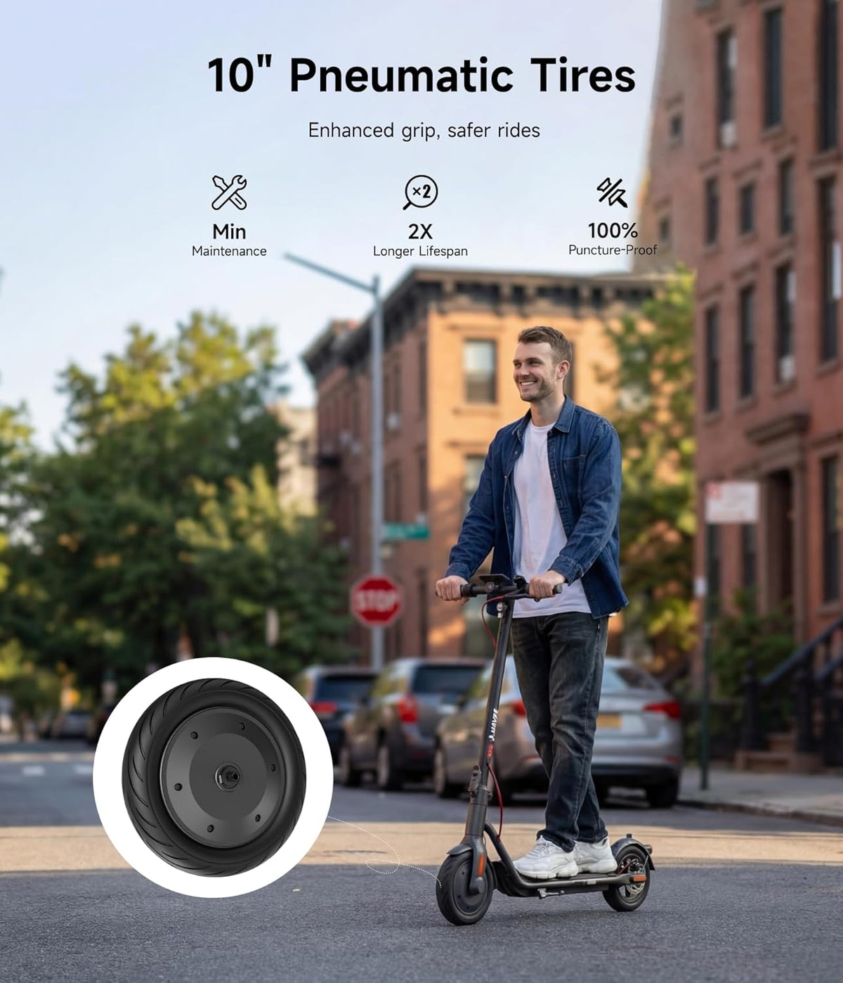 NAVEE V50 electric scooter front profile Canada