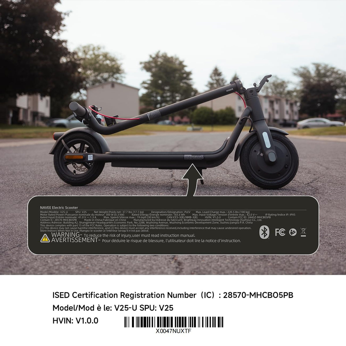 NAVEE V25 Electric Scooter – Foldable Commuter E-Scooter Canada