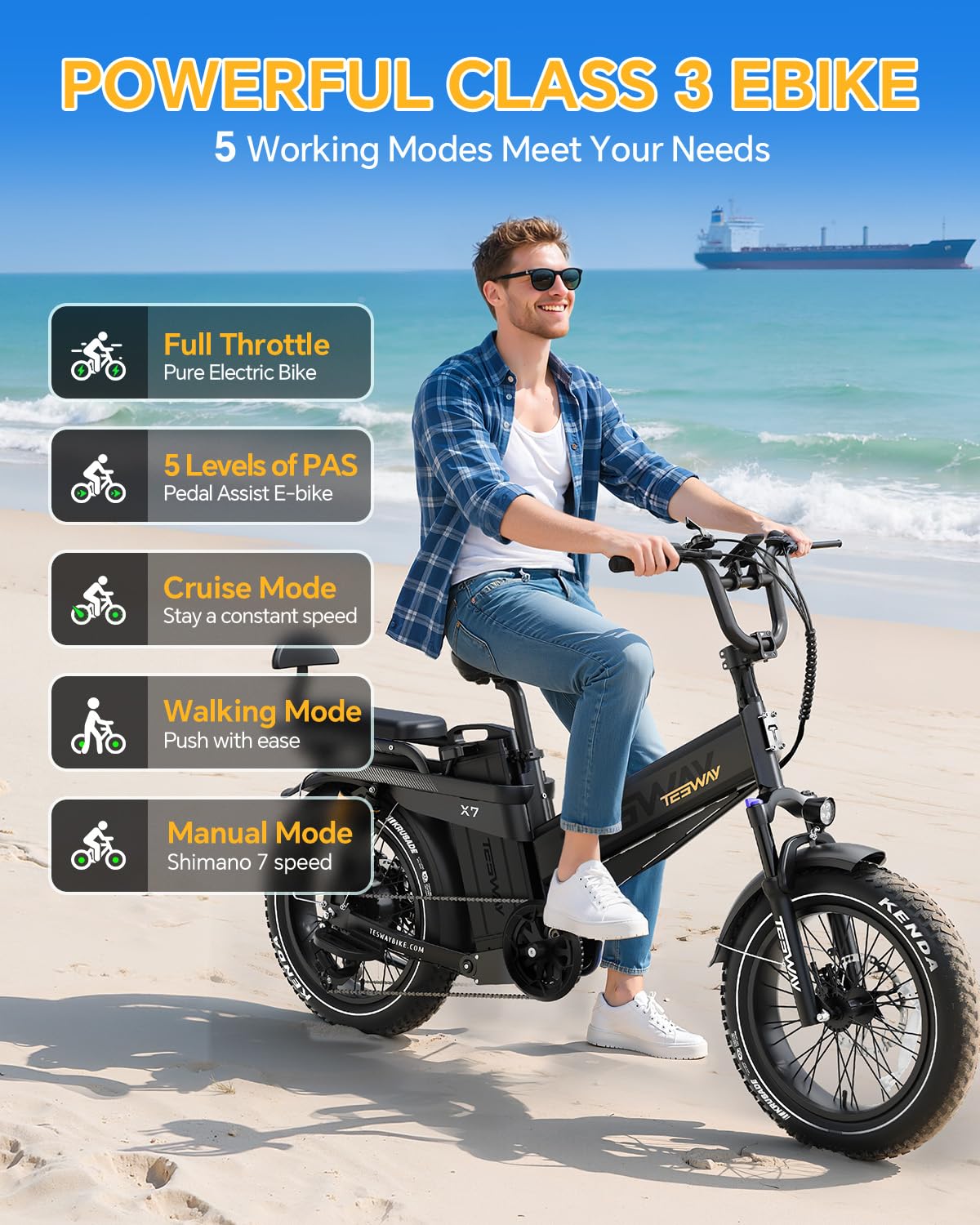 TESWAY X7 AWD Dual-Motor E-Bike | Canada