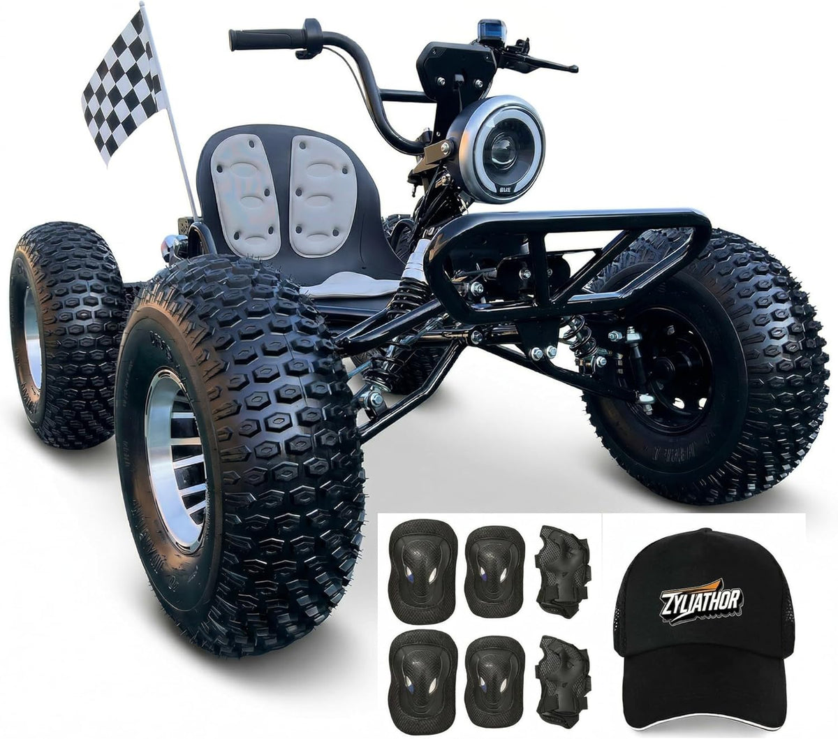 Zyliathor 72V electric go-kart feature graphic Canada