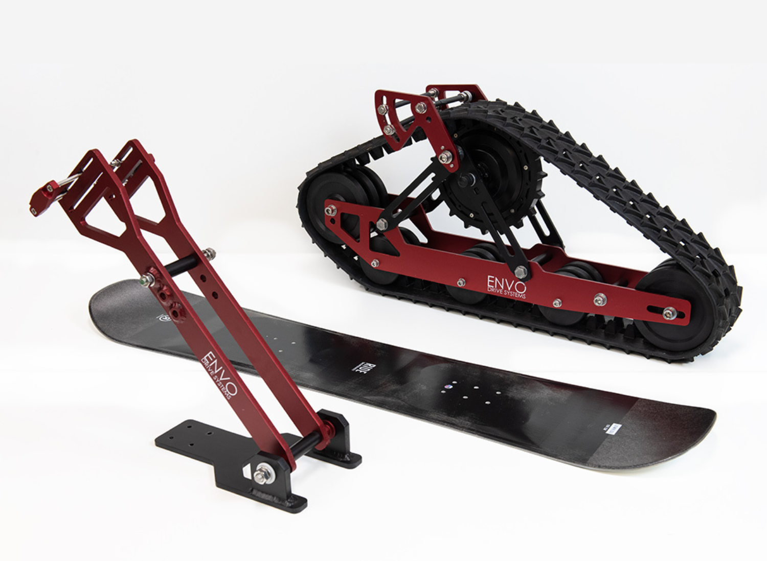 ENVO Flex Snowbike side detail of track and ski