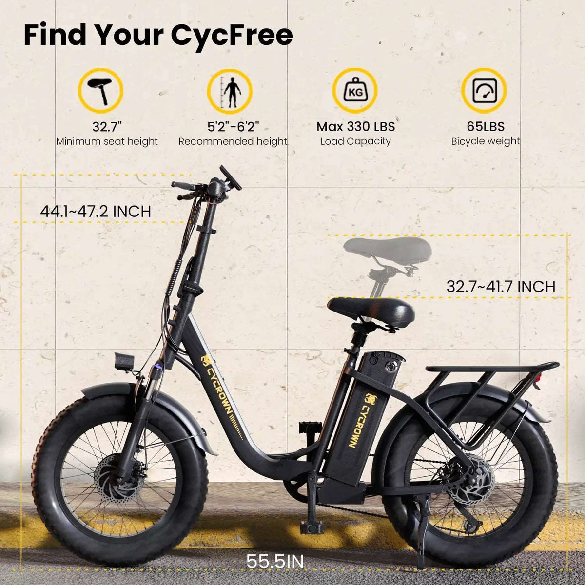 CycFree 120KM Long Range Electric Bike - Street Rides