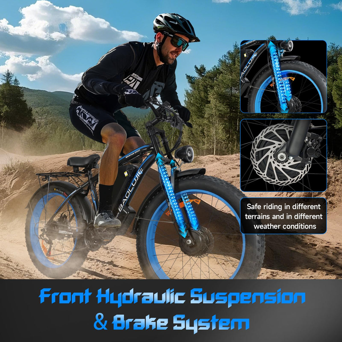 GERPSI Peak 5000W Electric Mountain Bike | All-Terrain, Fat Tire E-Bike for Canadian Riders