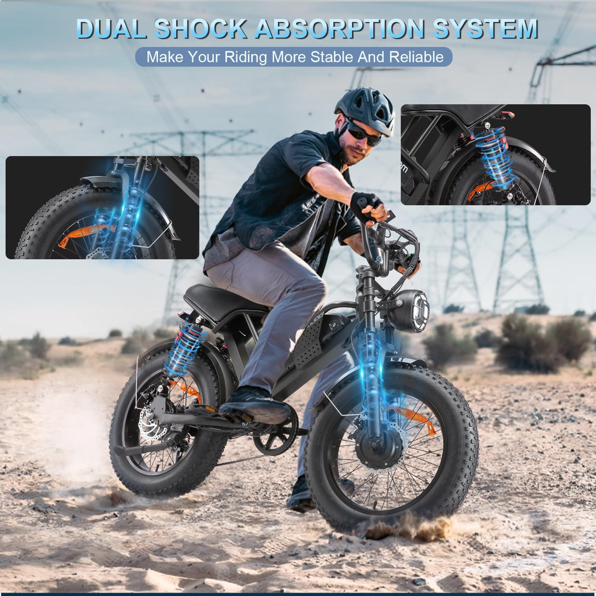 PikSpiid M7 Electric Bike 1000W Fat Tire Canada