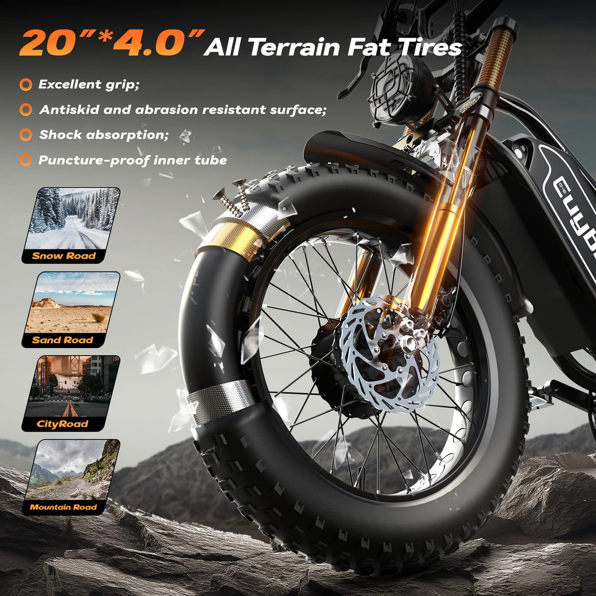 EUYBIKE S4 Dual Motor Fat Tire Electric Bike Canada