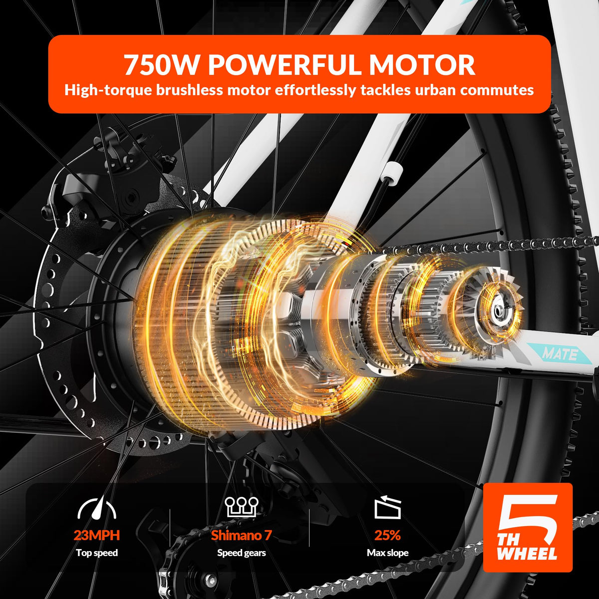 5TH WHEEL Mate Electric Bike – Long-Range E-Bike Canada