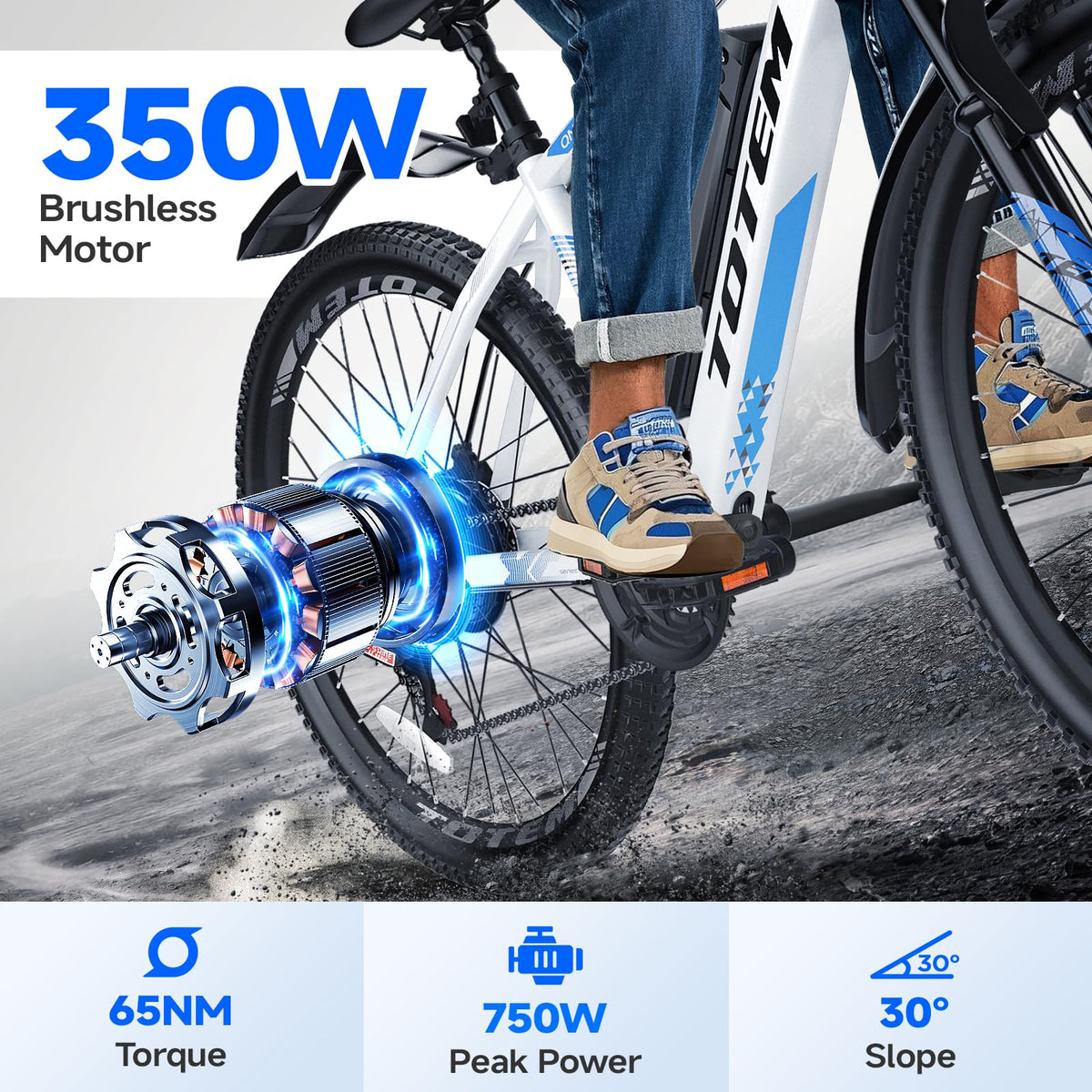 Totem Victor Electric Bike – 350W Brushless Motor Canada
