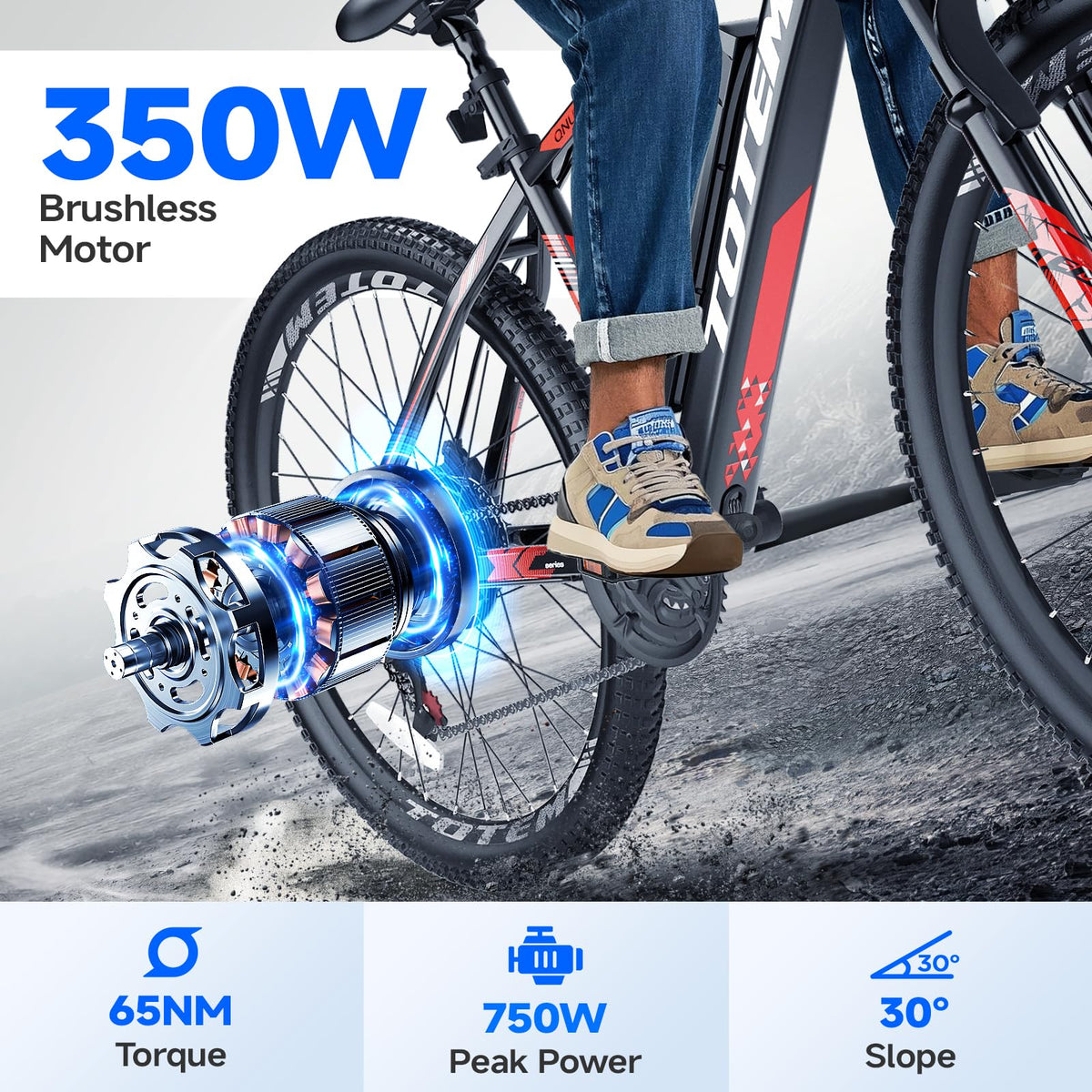Totem Victor Electric Bike – 350W Brushless Motor Canada