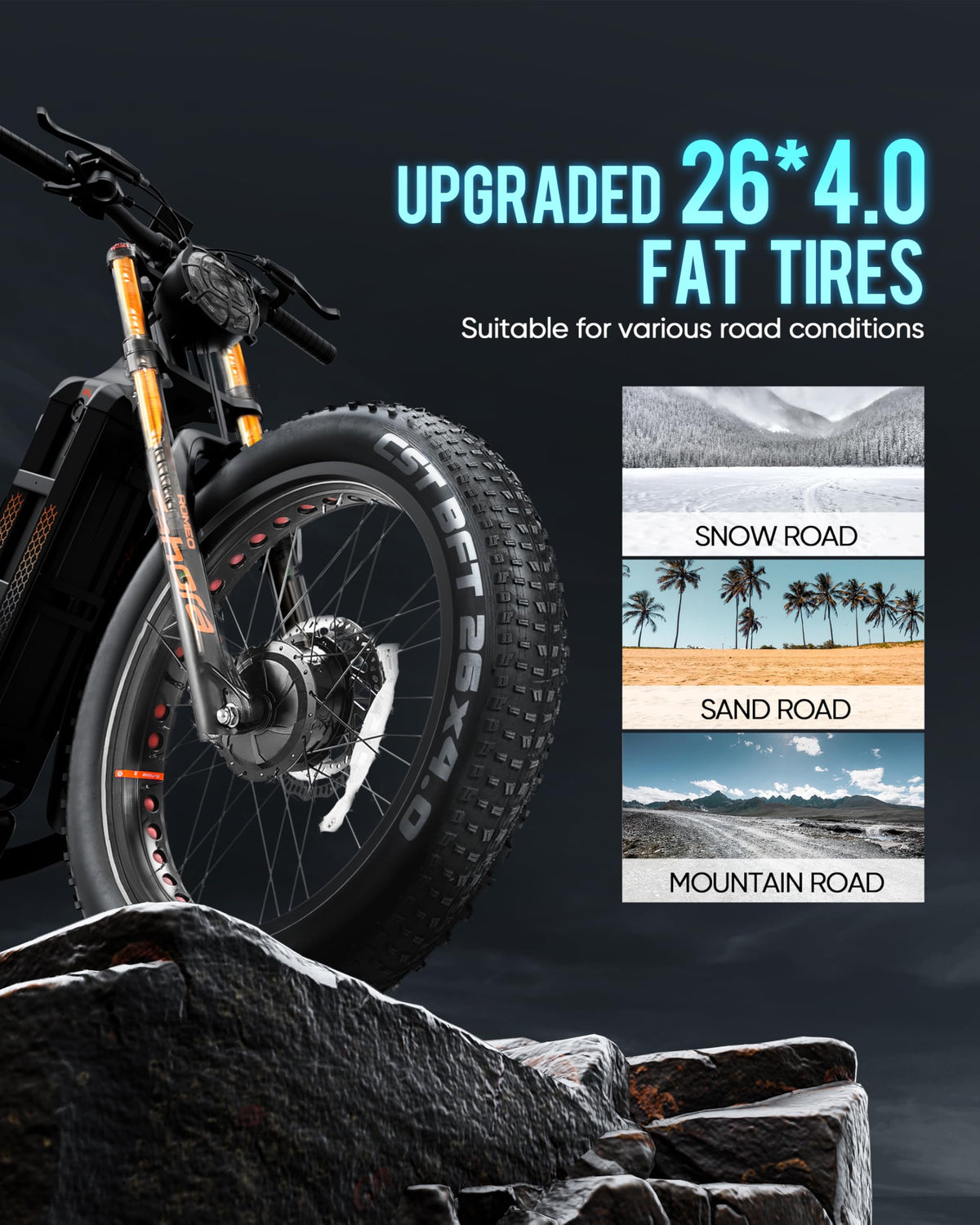 eAhora Romeo Pro Ⅲ Electric Bike Canada – Dual Motor, Long-Range Off-Road Power