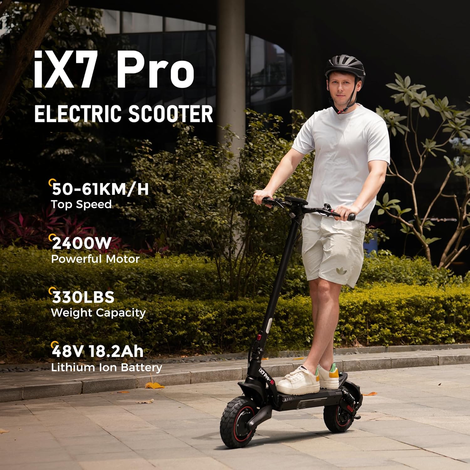 iScooter iX7 Pro front angle off-road electric scooter Canada