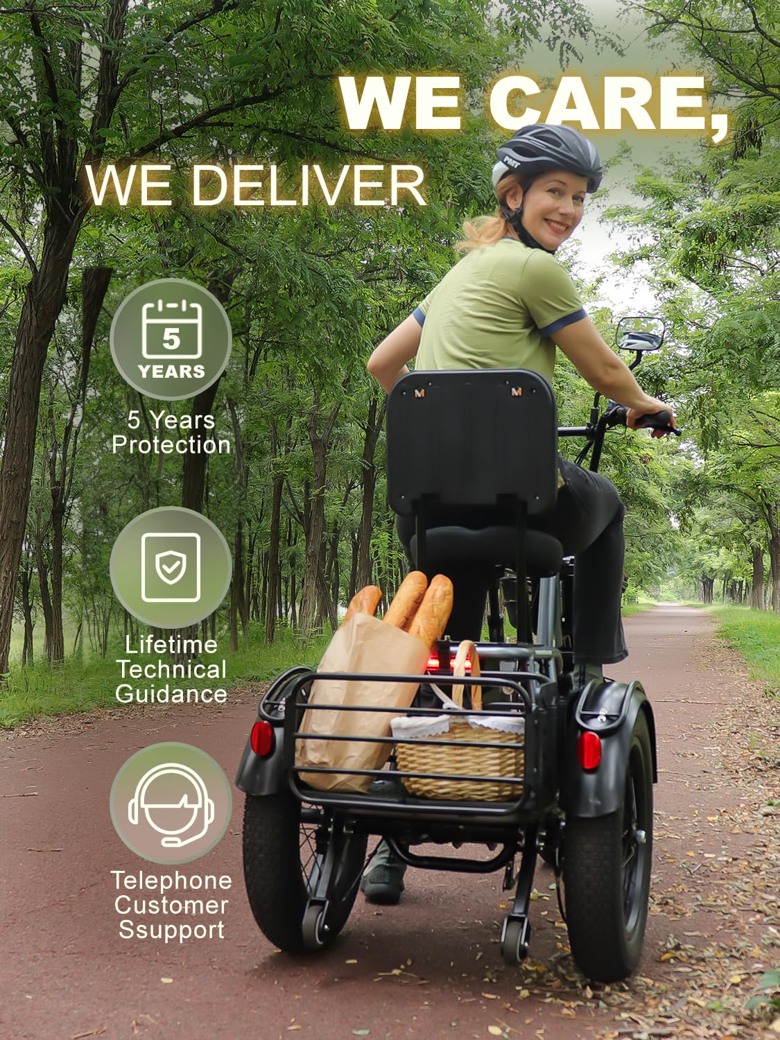 MeetOne Breeze Folding Electric Trike 500W – Canada