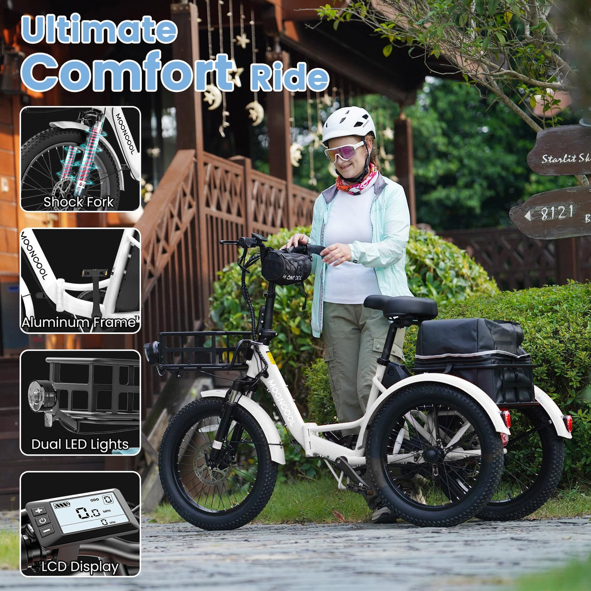 Mooncool TK1 Triciclo Eléctrico - El Mejor en Canadá