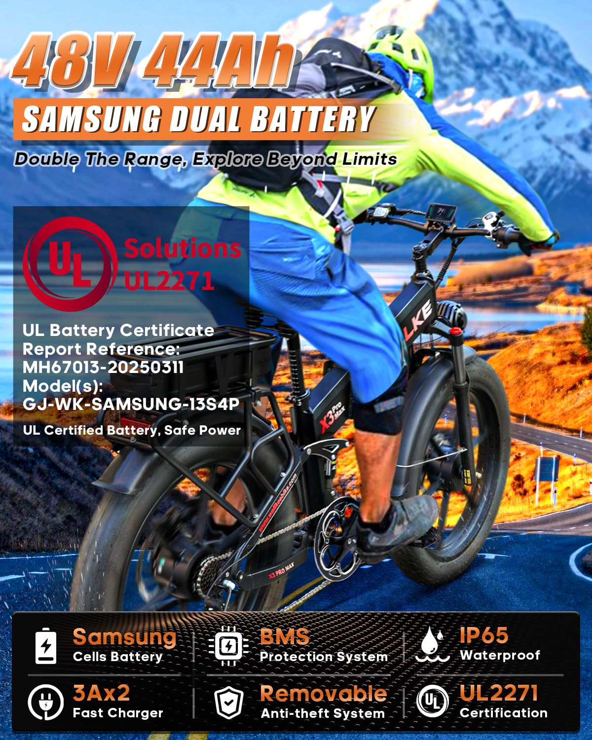 Wallke X3 Max long range electric bike Canada product image