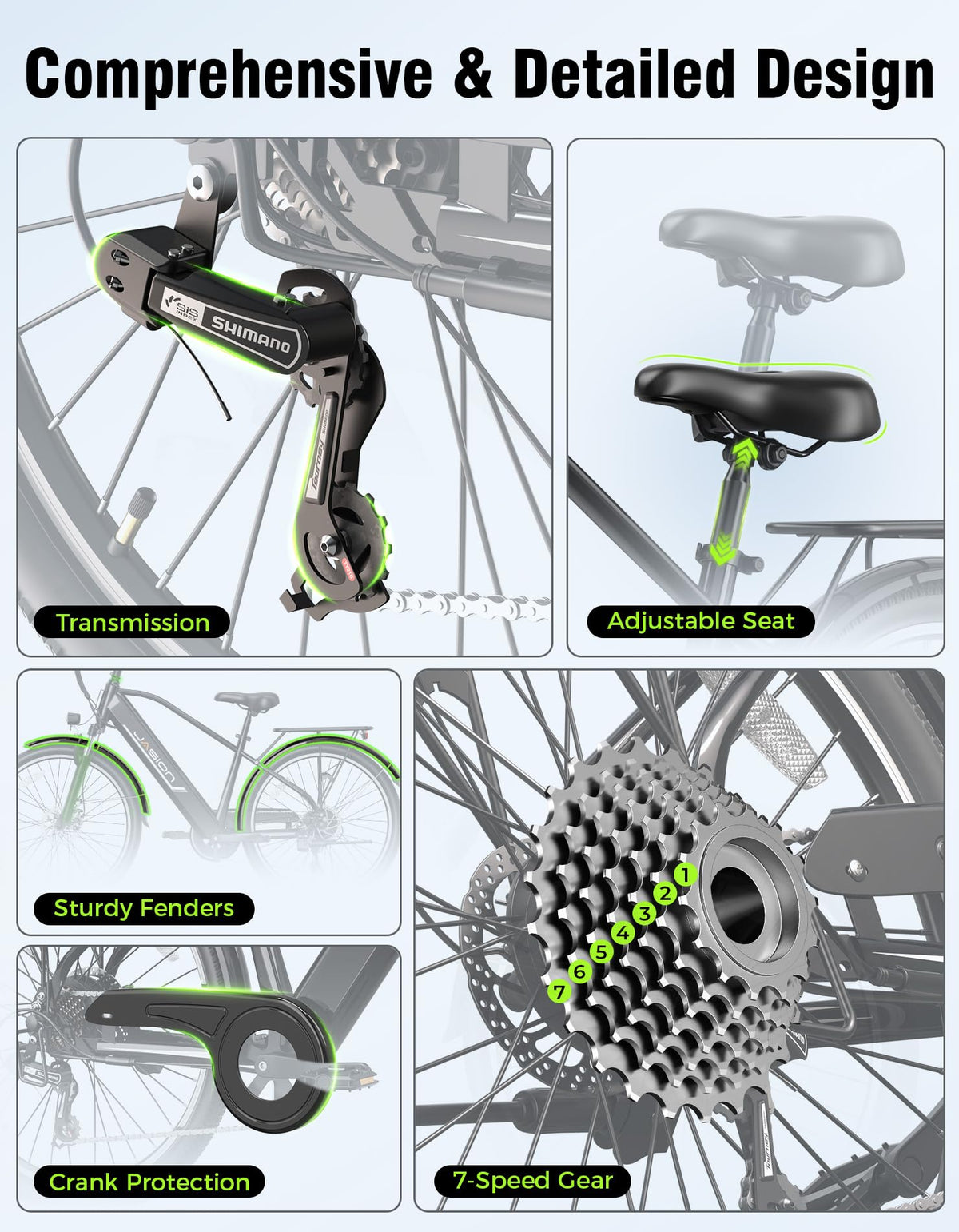 Jasion Roamer Electric Bike - Power in Canada