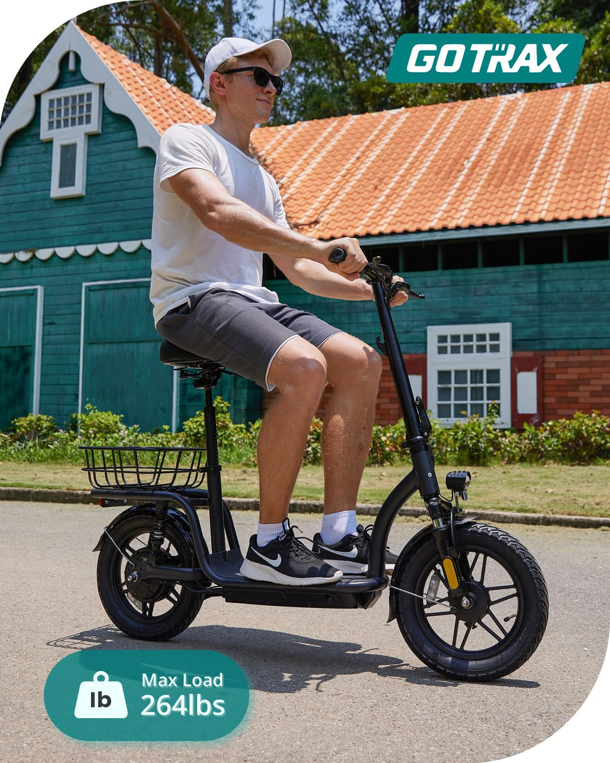 Gotrax Astro Electric Scooter – 350W Motor, 25km/h Speed, 30km Range, Foldable, Comfortable Ride in Canada