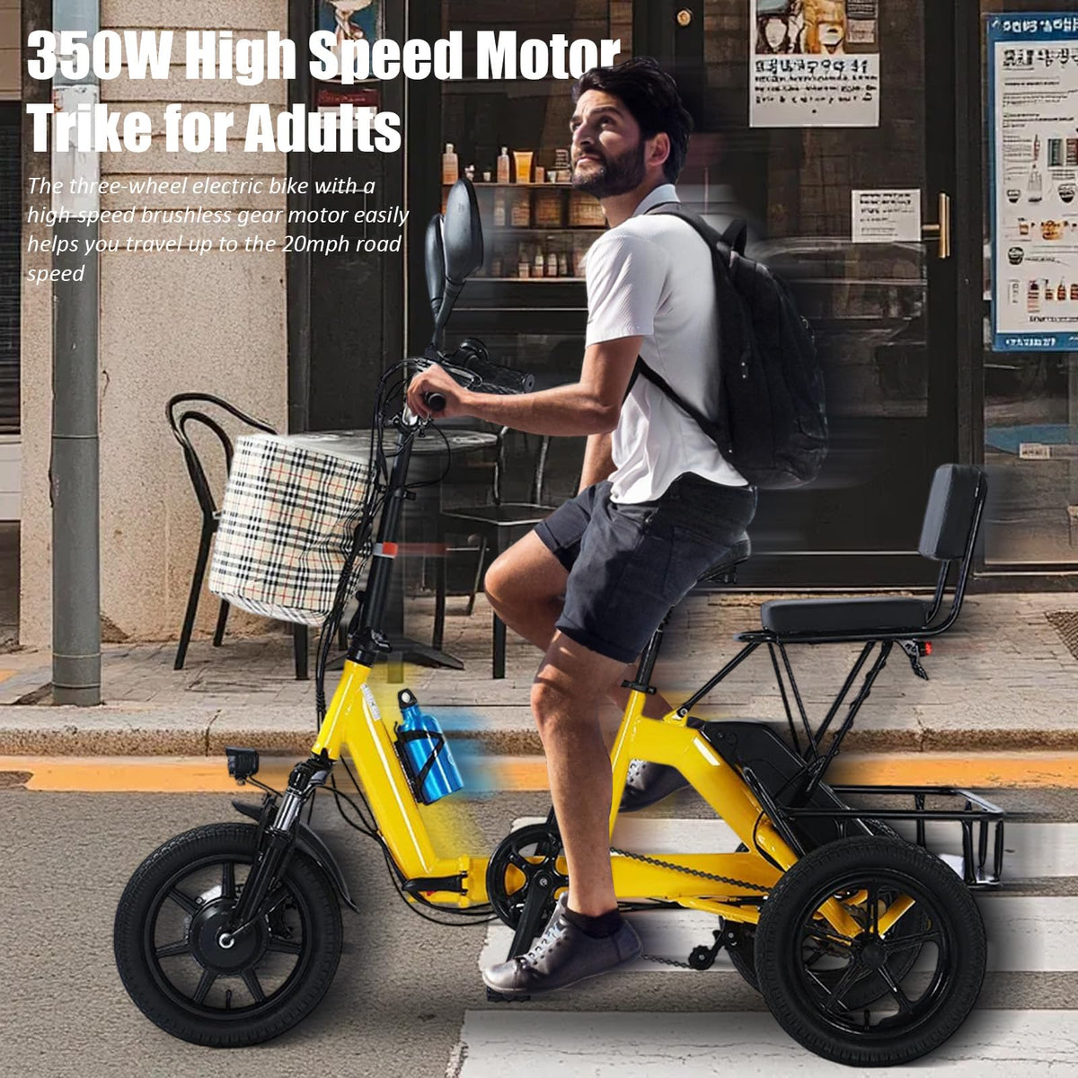 SKEKECIE Folding Electric Tricycle – 3-Wheel E-Bike Canada