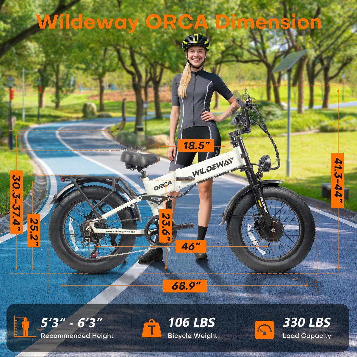 SummitX 1000W Folding E-Bike - Long Range 250km