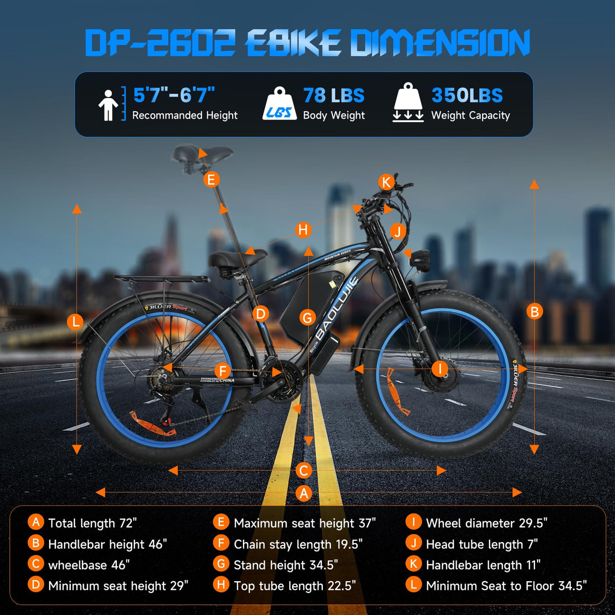 GERPSI Peak 5000W Electric Mountain Bike | All-Terrain, Fat Tire E-Bike for Canadian Riders