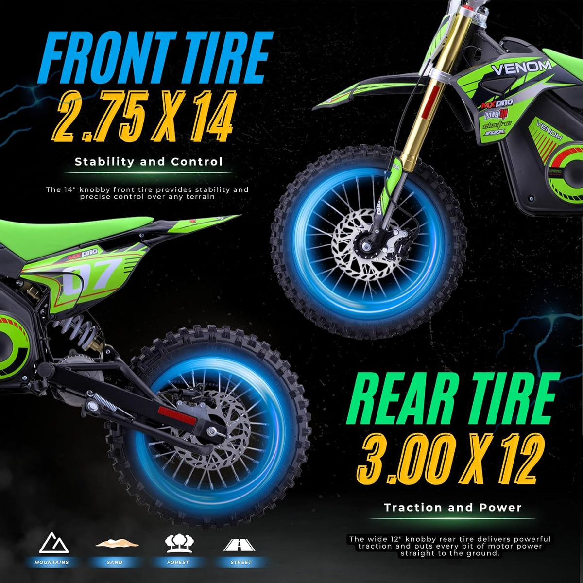 Belmonte Venom Pro 1600W Electric Dirt Bike Canada