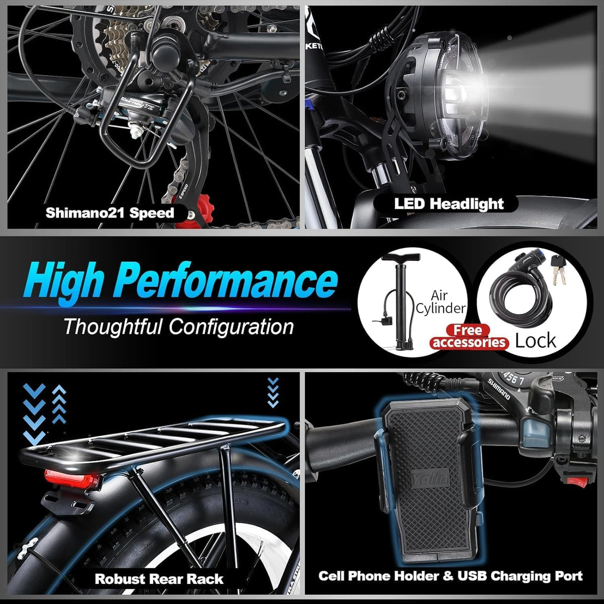 JESRIDER 21-Speed Electric Mountain Bike – Canada