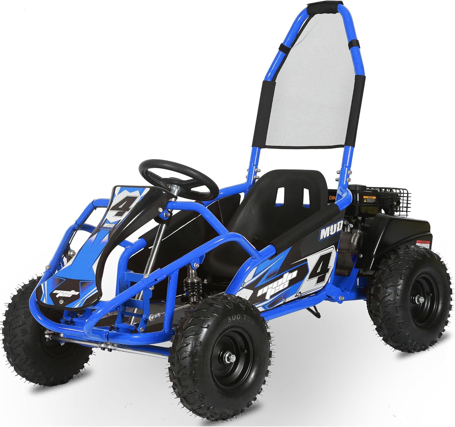 MotoTec Mud Monster 98cc gas go-kart Canada controls and frame detail