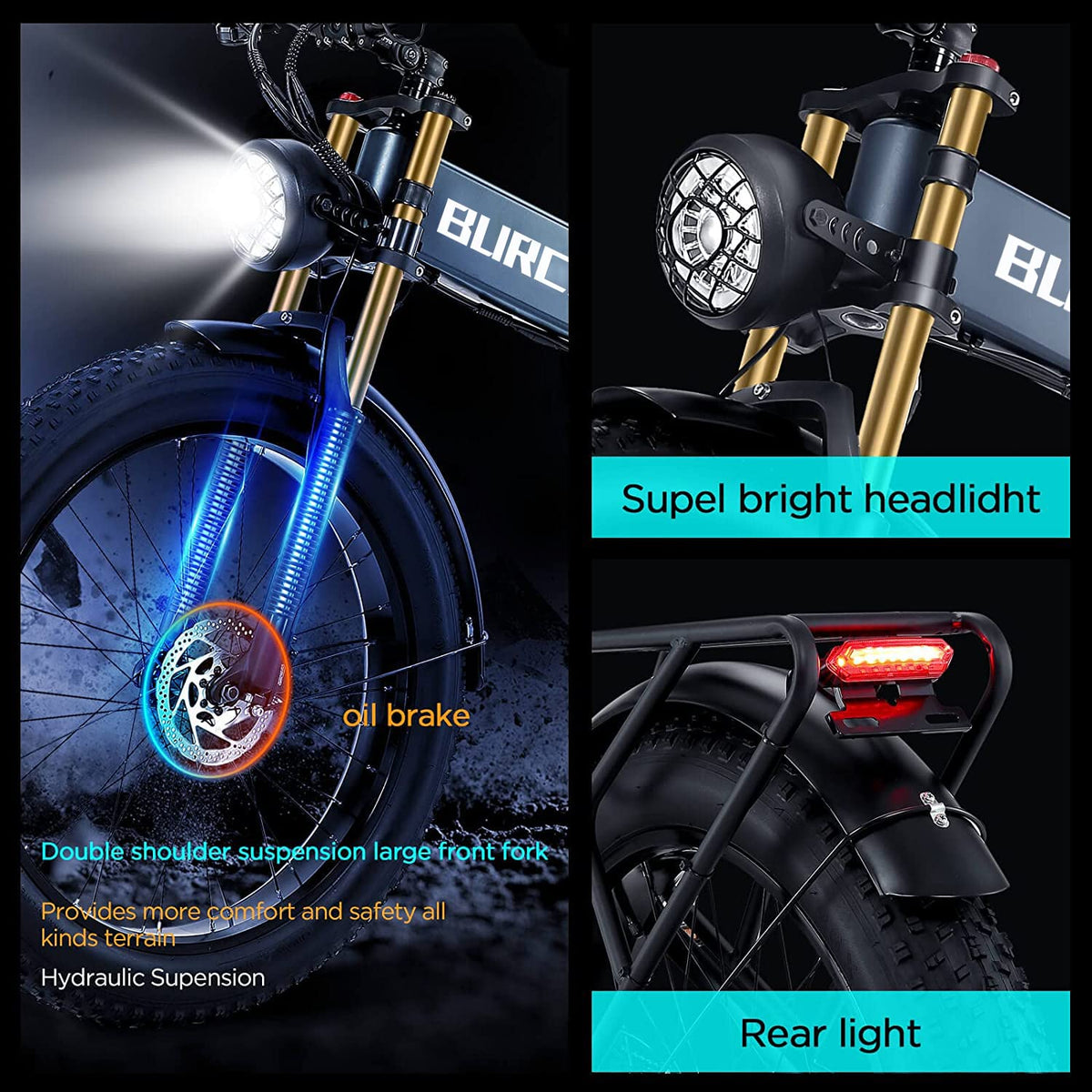 BIGUODIR 2000W Dual Motor Fat Tire E-Bike Canada