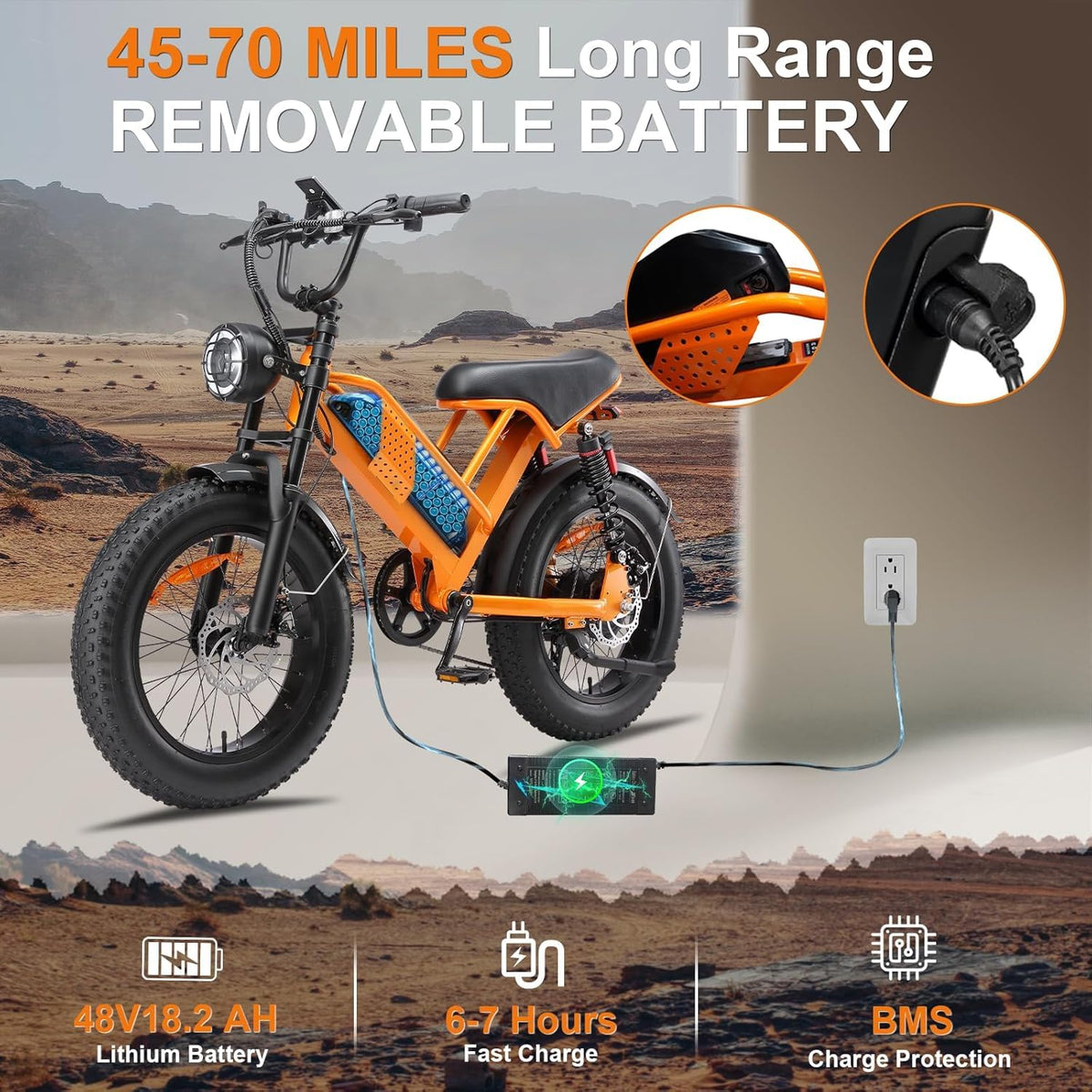 PikSpiid M7 Electric Bike 1000W Fat Tire Canada