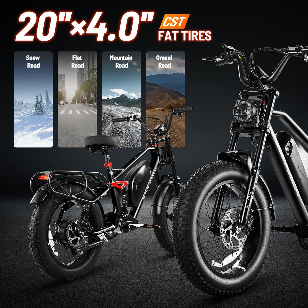 Eahora Luna Electric Bike 1000W Removable Battery Canada