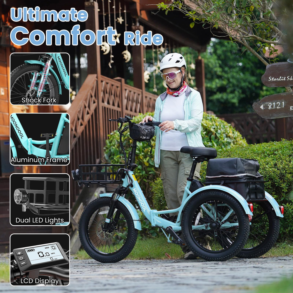 Mooncool TK1 Triciclo Eléctrico - El Mejor en Canadá