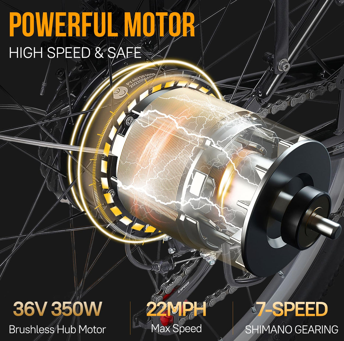 GELEISEN Step-Thru Electric Bike 26&quot; Commuter Canada