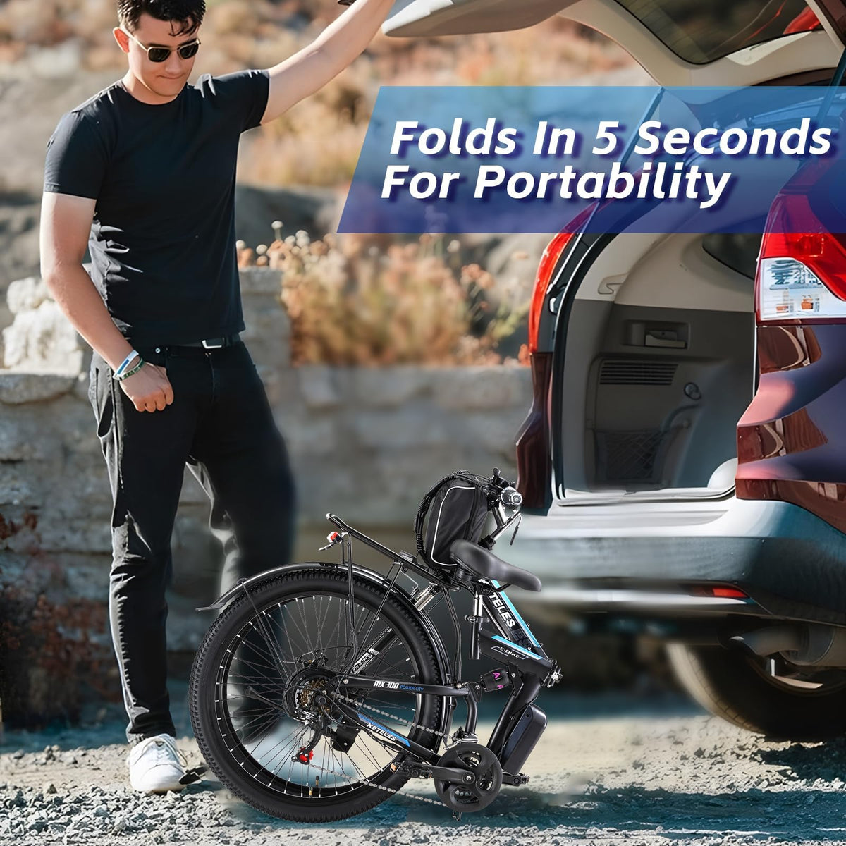 JESRIDER MX300 1000W Folding Electric Bike Canada