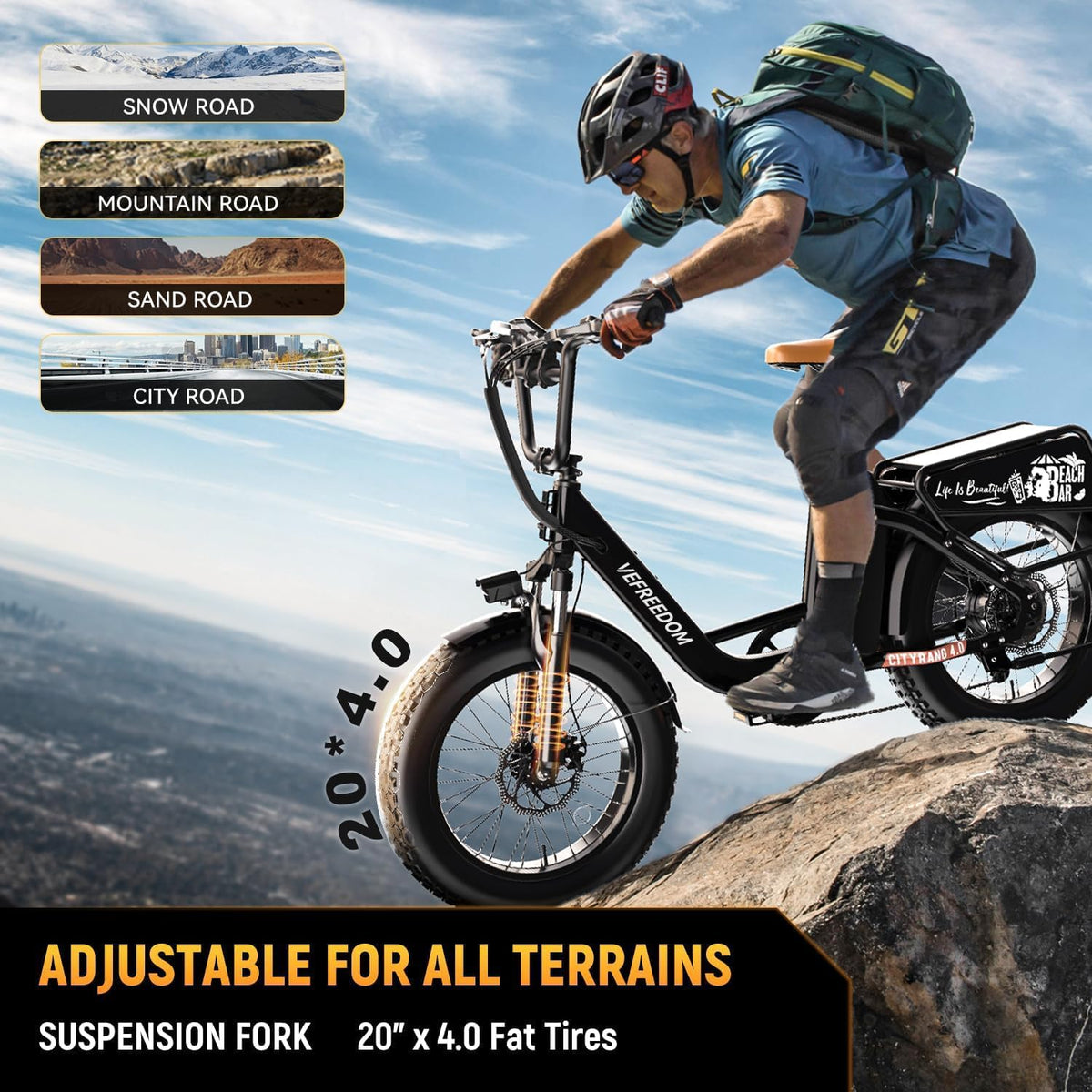 Vefreedom 1500W Peak Fat Tire E-Bike Canada