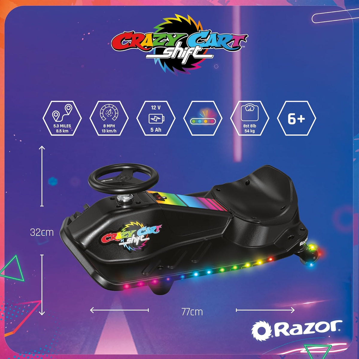 Razor Crazy Cart Shift Lightshow product image Canada