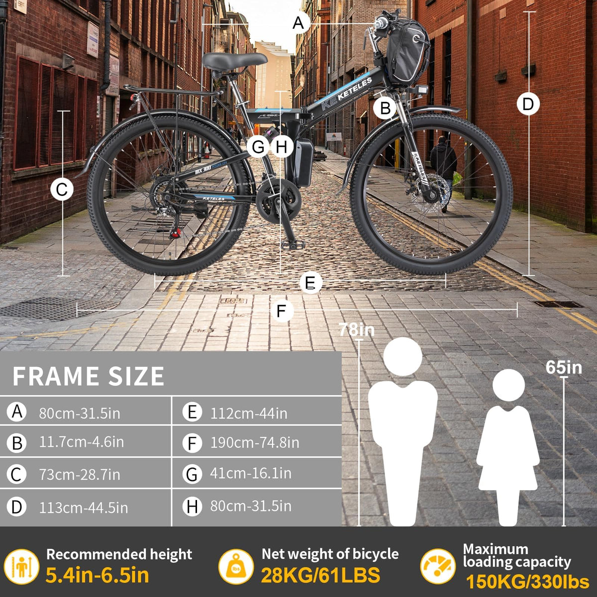 EVGUPRIDER 1000W Folding Electric Bike – Canada