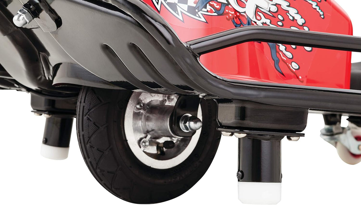 Razor Crazy Cart black front tire and caster layout Canada