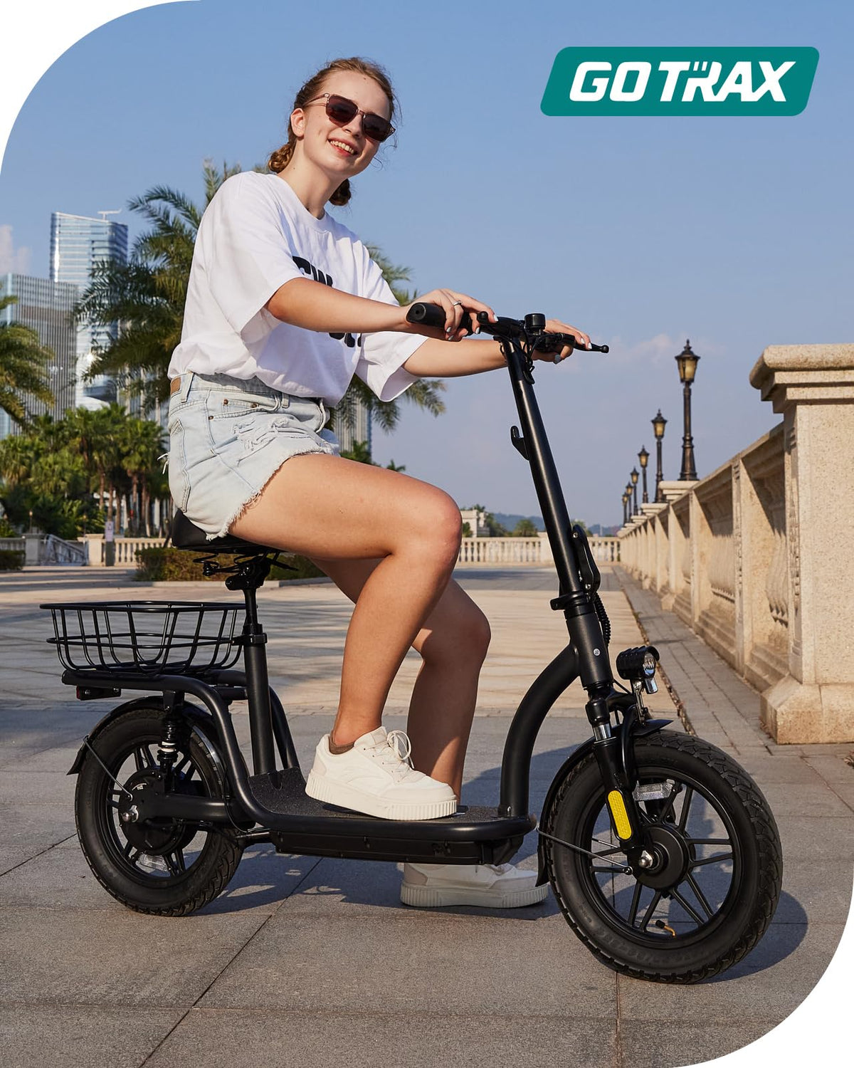 Gotrax Astro Electric Scooter – 350W Motor, 25km/h Speed, 30km Range, Foldable, Comfortable Ride in Canada
