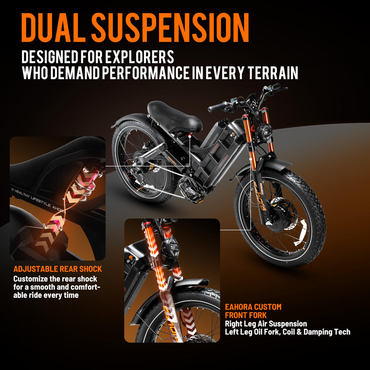 eAhora Romeo Pro Ⅲ Electric Bike Canada – Dual Motor, Long-Range Off-Road Power